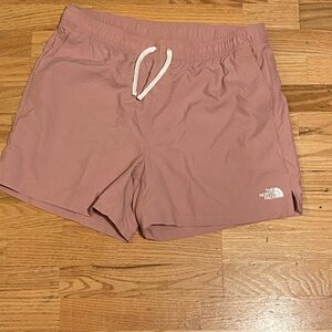The North Face Rose Pink Athletic Shorts with Drawstring Waist